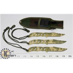 NEW! 3PC CAMO THROWING KNIVES