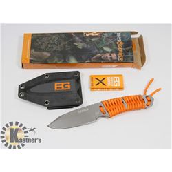 NEW! GERBER SURVIVAL KNIFE WITH CARRYING CASE