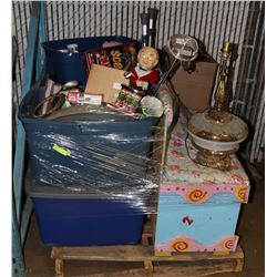 PALLET OF ESTATE MISC INCLUDING BENCH