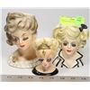 Image 1 : 3 VINTAGE HEAD VASES.
