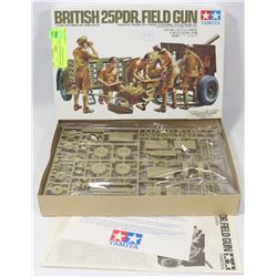 TAMIYA BRAND BRITISH FIELD GUN 1:35 SCALE MODEL.