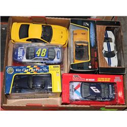 FLAT OF DIE CAST CARS.