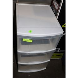 PLASTIC 3 DRAWER STORAGE CONTAINER