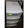 Image 1 : PLASTIC 3 DRAWER STORAGE CONTAINER