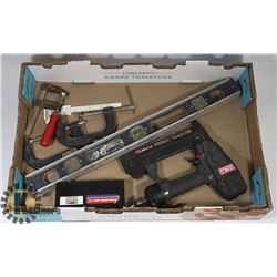 FLAT OF TOOLS INCL. SENCO 18 GAUGE AIR