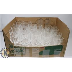 BOX W/ESTATE 34-PC CRYSTAL GLASS SET -