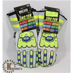 2 PAIR OF XL ARC TEK GLOVES, WATER REPELLENT,