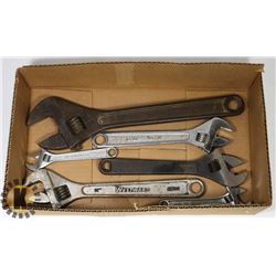 FLAT W/6 CRESCENT WRENCHES 15", 15", 10",