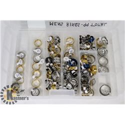 FLAT OF ASSORTED RINGS.