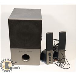 ALTEC LANSING SUBWOOFER & 2 AUDIO SPEAKER SYSTEM