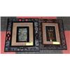 Image 1 : SET OF 2 WOOD SHADOW BOX SCULPTURES -