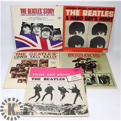THE BEATLES LP RECORDS -  5 ALBUMS/6 RECORDS.