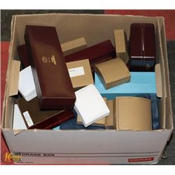 BOX OF ASSORTED JEWELLERY DISPLAY BOXES