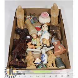 TRAY OF ASSORTED FIGURINES
