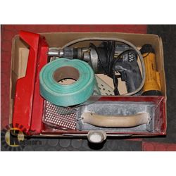 FLAT OF ASSORTED DRY WALL & TAPING SUPPLIES