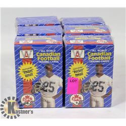 6 BOXES OF 110 ALL WORLD CANADIAN FOOTBALL TRADING