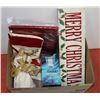 Image 1 : BOX OF ASSORTED CHRISTMAS DECORATIONS