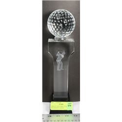 CRYSTAL GOLF DISPLAY WITH HOLIGRAPHIC GOLFER