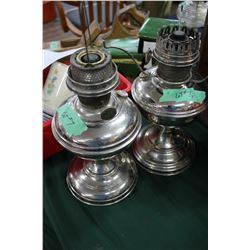 Two Metal Lamp Bases (Aladdin)