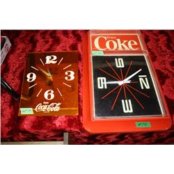Two Coca Cola Clock