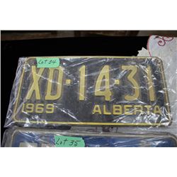 Pair of 1969 License Plates