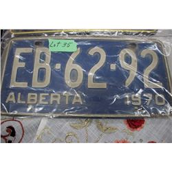 Pair of 1970 License Plates