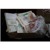 Image 1 : Box of Linens; Hankies & Flour Sacks