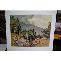 Print - 'Near Rockingham' by Alfred Joseph Casson (Group of 7 Artist) w/Certificate of Authenticity 