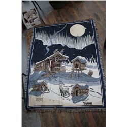 Fabric Throw with Scenic Picture