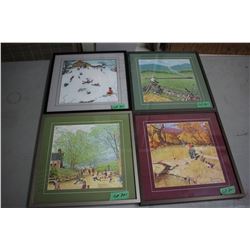 Four 'Norman Rockwell' Framed Prints