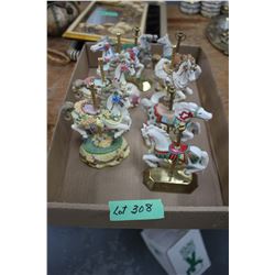 Eight Carousel Figurines