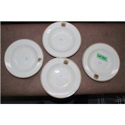 4 Royal Doulton Soup Bowls Marked 'Hotel Vancouver'