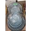 Image 1 : Partial Set of Blue Bubble Glass Dishes (approx. 31 pcs)
