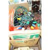 Image 1 : Box of Old Christmas Lights and Decorations