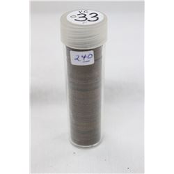 Canada One Cent Coins (Tube 45 - 50)