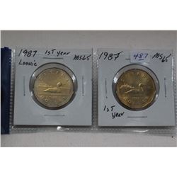 Canada One Dollar Coins (2)