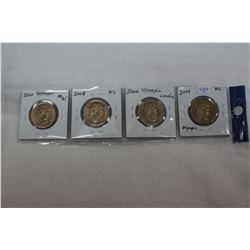 Canada One Dollar Coins (4)