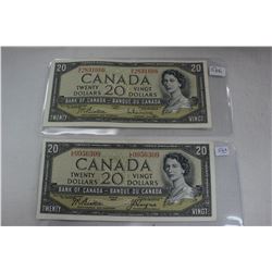 Canada Twenty Dollar Bills (2)