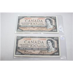 Canada One Hundred Dollar Bills (2)