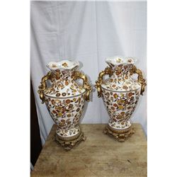 2 - Floor Vases; 50 cm tall x 34 cm wide
