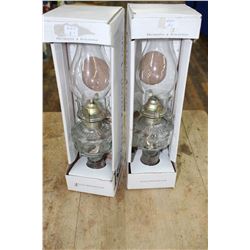 Two Decorator Kerosene Lamps; In Original packaging