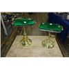 Image 1 : Two Desk Lamps with Green Glass Shades