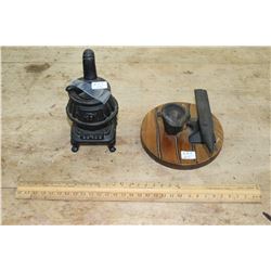 Cast Iron Mini Stove, Anvil and Coal Scuttle