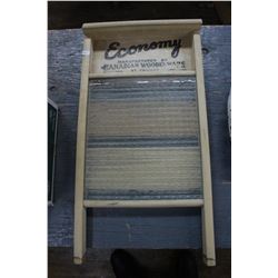 Economy Washboard by Canadian Wooden Ware w/Glass Scrubber