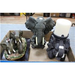 Three Elephant Ornaments