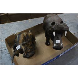 Hippopotamus & Bull Ornaments