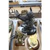Image 1 : Three Figurines - Deer (has been repaired); Dragon & Metal Knight