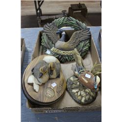 Three Items:  Ducks Unlimited by Eric Thorsen; Duck on Rocks & Duck Welcome Sign