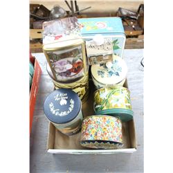 Box of 8 Assorted Tins