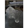 Image 1 : Crystal (3 pcs): 2 Vases and 1 Covered Dish